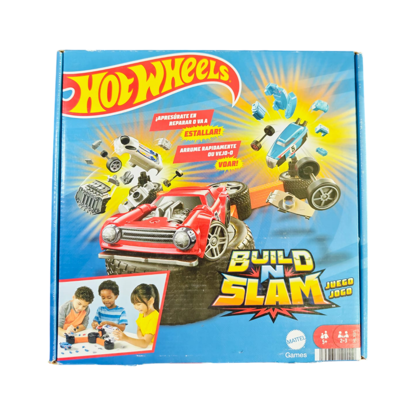 Juego de mesa hot wheels build slam