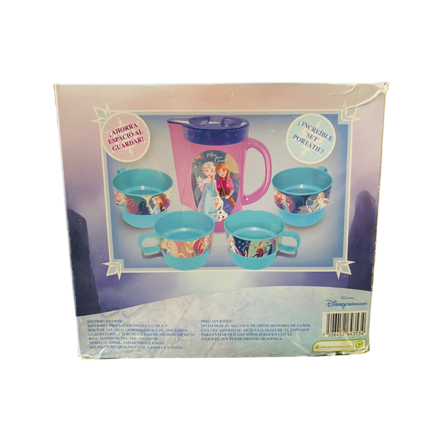 Juego de te jarra con tazas de Frozen